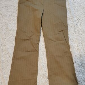 BCBGMAXAZRIA Tan Pinstripe Trousers